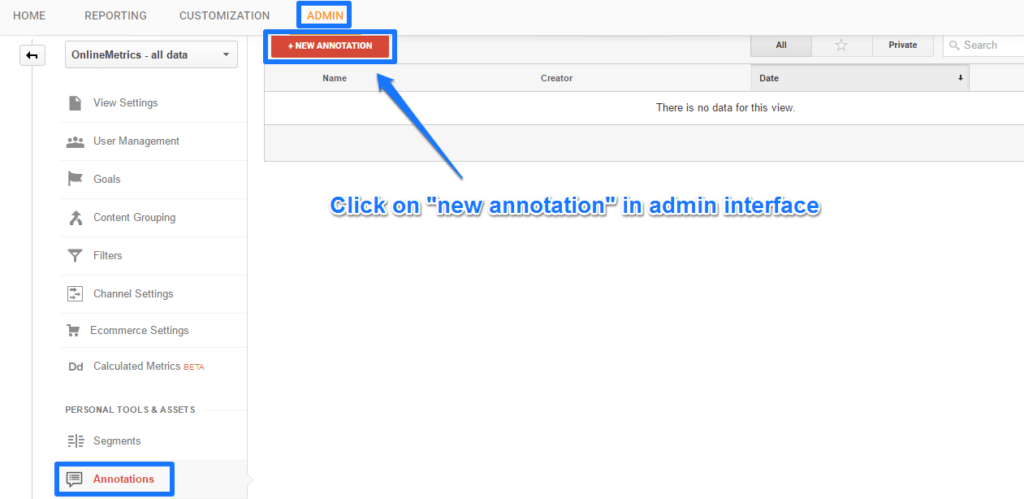 enhanced google analytics annotations